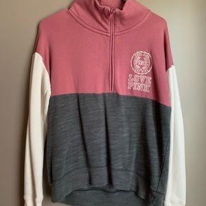 PINK Victoria’s Secret 1/4 quarter zipup hoodie